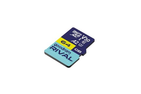 GoodRam GOODRAM microSDXC 64GB V30 A2 UHS I U3 RIVAL + adapter
