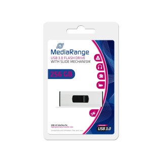 No name MediaRange MR919 pamięć USB 256 GB USB Typu-A 3.2 Gen 1 (3.1 Gen 1) Czarny, Srebrny