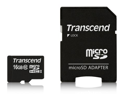Transcend SD microSD Card 16GB Transcend SDHC Class10 w/adapter