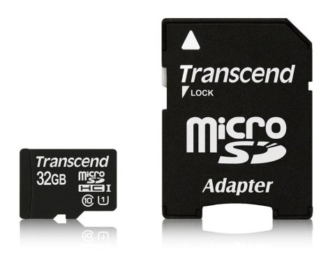 Transcend SD microSD Card 32GB Transcend SDHC UHS1 w/adapter