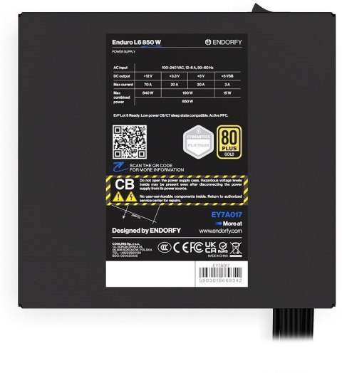 ENDORFY Zasilacz ENDORFY Enduro L6 850 W