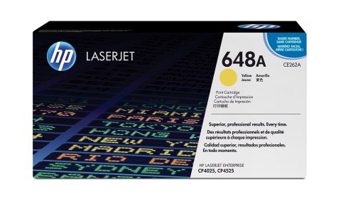 Hewlett-Packard HP 648A oryginalny wkład z żółtym tonerem LaserJet