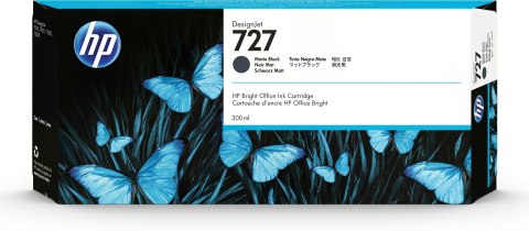Hewlett-Packard HP Czarny matowy wkład atramentowy 727 DesignJet 300 ml
