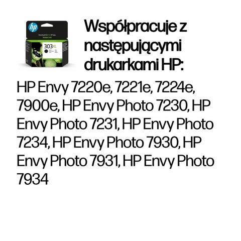 Hewlett-Packard HP Oryginalny czarny tusz 303XL o wysokiej wydajności