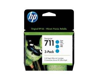 Hewlett-Packard HP Zestaw 3 sztuk błękitnych wkładów atramentowych 711 DesignJet 29 ml