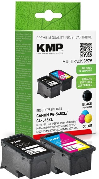 Legrand KMP C97V nabój z tuszem 2 szt. Zamiennik Wysoka (XL) wydajność Czarny, Cyjan, Purpurowy, Żółty