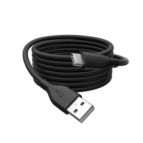 Digitus Kabel połączeniowy silikonowy USB-A - USB-C, USB 2.0 60W, 2m Czarny