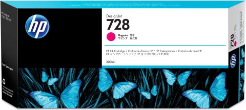 Hewlett-Packard HP Wkład z atramentem purpurowym DesignJet 728 o pojemności 300 ml