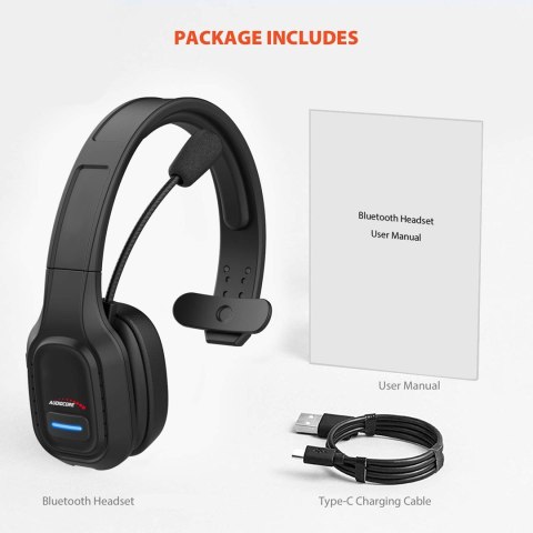 AUDIOCORE AUDIOCORE SŁUCHAWKI BLUETOOTH CALL CENTER AC864