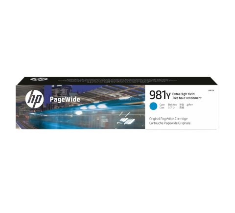 Hewlett-Packard HP Oryginalny błękitny wkład atramentowy 981Y PageWide o bardzo dużej pojemności