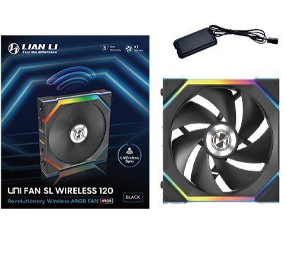 LIAN LI Lian Li UNI FAN SL Wireless 120 Obudowa komputera Wentylator 12 cm Czarny 1 szt.