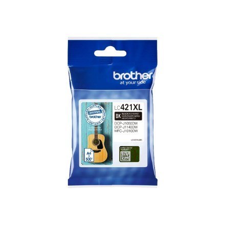 Brother Brother LC-421XLBK nabój z tuszem 1 szt. Oryginalny Wysoka (XL) wydajność Czarny