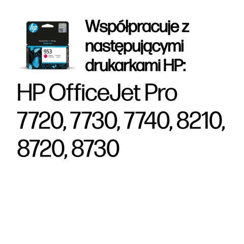 Hewlett-Packard HP Oryginalny purpurowy wkład atramentowy 953