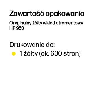 Hewlett-Packard HP Oryginalny żółty wkład atramentowy 953