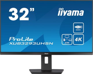 IIYAMA Iiyama ProLite XUB3293UHSN-B5 monitor komputerowy 80 cm (31.5") 3840 x 2160 px 4K Ultra HD LCD Czarny