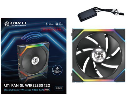 LIAN LI Lian Li UNI FAN SL Wireless 120 Reverse Blade Obudowa komputera Wentylator 12 cm Czarny 1 szt.