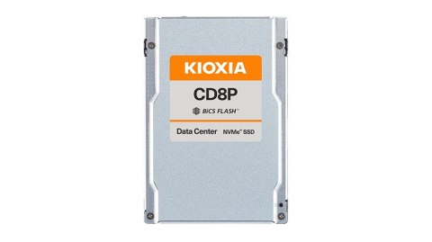 Kioxia Dysk SSD CD8P-R 7680GB U.2 NVMe Gen.5 1x4 DWPD 1 3D TLC BiCS Flash Data Center NVMe non-SED SIE PLP