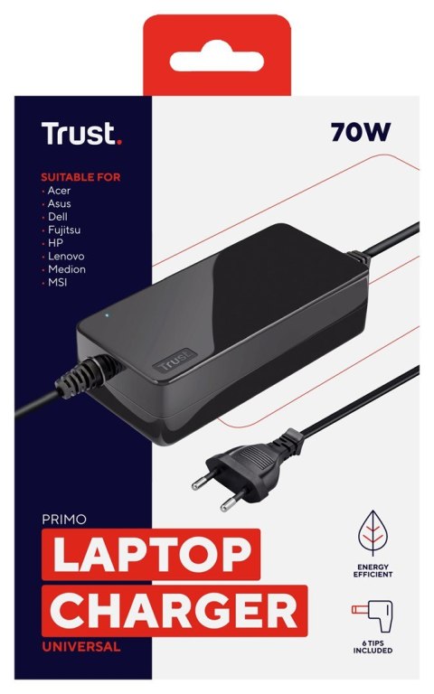 Trust Trust Primo adapter zasilający/ inwentor Wewnętrzna 70 W Czarny
