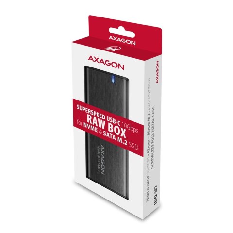 AXAGON Axagon EEM2-SB2 obudowa do dysków twardych Obudowa SSD Czarny M.2