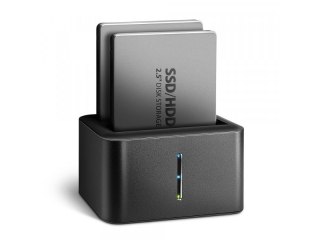 AXAGON Axagon ADSA-D25 stacja dokująca do dysków twardych USB 3.2 Gen 1 (3.1 Gen 1) Type micro-B Czarny