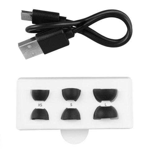 AUDIOCORE Słuchawki bezprzewodowe Audiocore, hybrydowe ANC, ENC, 6 mikrofonów, etui ładujące, Tuya, AC591 PRO