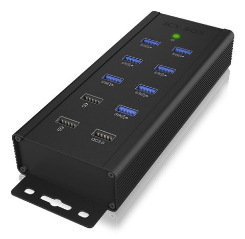 RAIDSONIC ICY BOX IB-HUB1703-QC3 USB 3.2 Gen 1 (3.1 Gen 1) Type-B 5000 Mbit/s Czarny