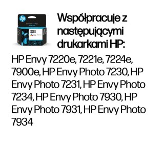 Hewlett-Packard Tusz Oryginalny HP 303 (T6N01AE) (Kolorowy: Cyan Magenta Yellow)