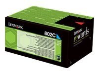 No name RETURN PROGRAM TONER CARTRIDGE/802C CYAN 1K PGS F CX310410