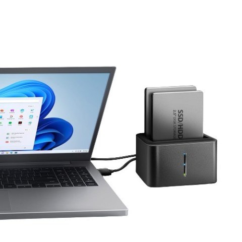 AXAGON Axagon ADSA-D25 stacja dokująca do dysków twardych USB 3.2 Gen 1 (3.1 Gen 1) Type micro-B Czarny