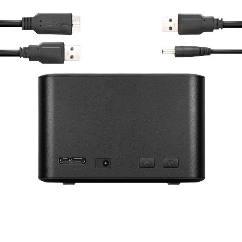 AXAGON Axagon ADSA-D25 stacja dokująca do dysków twardych USB 3.2 Gen 1 (3.1 Gen 1) Type micro-B Czarny