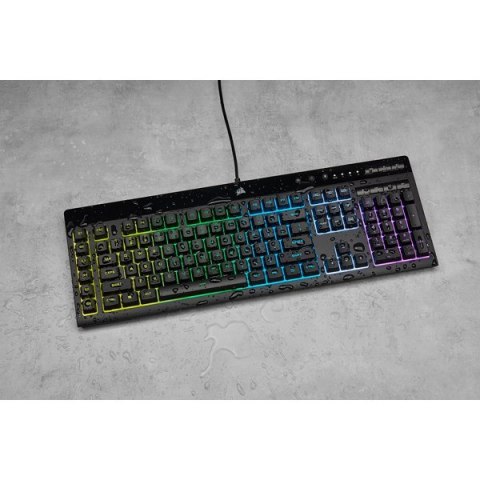 Corsair Korsarz | Gumowa kopuła | K55 RGB PRO | Klawiatura do gier | Klawiatura do gier | Światło LED RGB | Stany Zjednoczone | Przewodo
