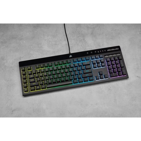 Corsair Korsarz | Gumowa kopuła | K55 RGB PRO | Klawiatura do gier | Klawiatura do gier | Światło LED RGB | Stany Zjednoczone | Przewodo