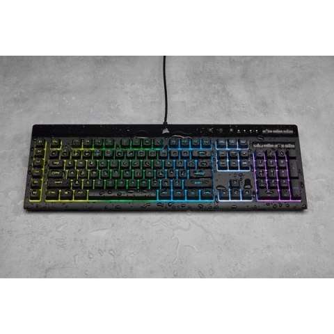 Corsair Korsarz | Gumowa kopuła | K55 RGB PRO | Klawiatura do gier | Klawiatura do gier | Światło LED RGB | Stany Zjednoczone | Przewodo
