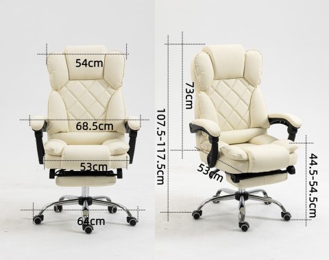 Activejet Activejet Fotel biurowy YK7416 beżowy