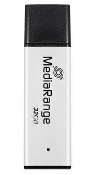 No name MediaRange MR1900 pamięć USB 32 GB USB Typu-A 3.2 Gen 1 (3.1 Gen 1) Czarny, Srebrny
