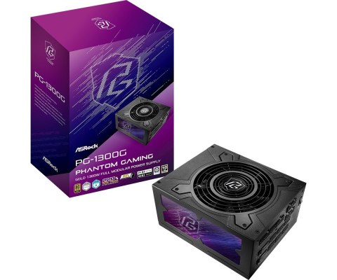 Asrock Asrock Phantom Gaming PG-1300G moduł zasilaczy 1300 W 20+4 pin ATX ATX Czarny