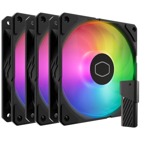 Cooler Master Cooler Master SickleFlow Edge 120 ARGB 3-Pack Fan Kit Obudowa komputera Wentylator 12 cm Czarny 1 szt.