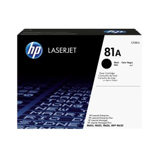 Hewlett-Packard HP Oryginalny wkład laserowy 81A LaserJet, czarny