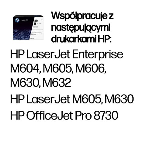 Hewlett-Packard HP Oryginalny wkład laserowy 81A LaserJet, czarny