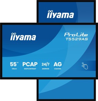 IIYAMA Monitor dotykowy IIYAMA 139cm (55") T5529AS-B1AG 16:9 M-Touch 2xHDMI+UBS-C (Speditionsversand)