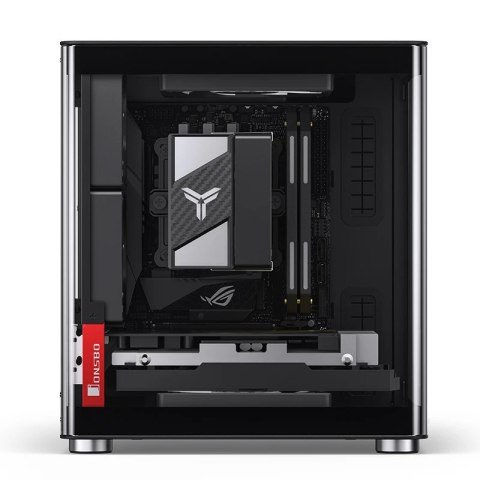 Jonsbo Obudowa PC Jonsbo TK-0, Mini-Tower, Mini-ITX, Tempered Glass, Holz - schwarz