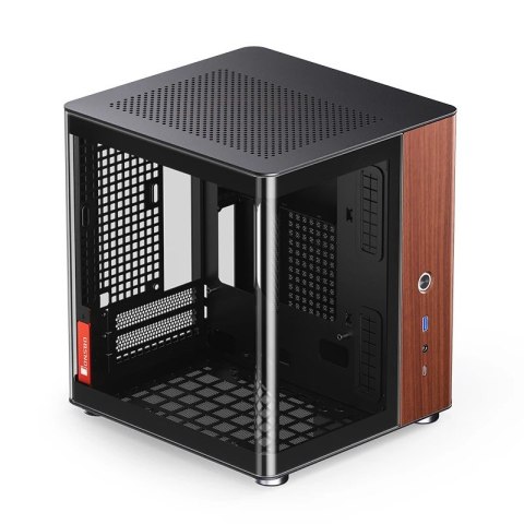 Jonsbo Obudowa PC Jonsbo TK-0, Mini-Tower, Mini-ITX, Tempered Glass, Holz - schwarz