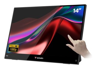 Verbatim Verbatim Portable 14" FHD Touch Monitor LIGHT Przenośny monitor Czarny 35,6 cm (14") LCD 1920 x 1080 px