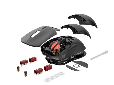 GENESIS GENESIS Zircon XIII myszka Gaming Oburęczny RF Wireless + USB Type-C Optyczny 26000 DPI