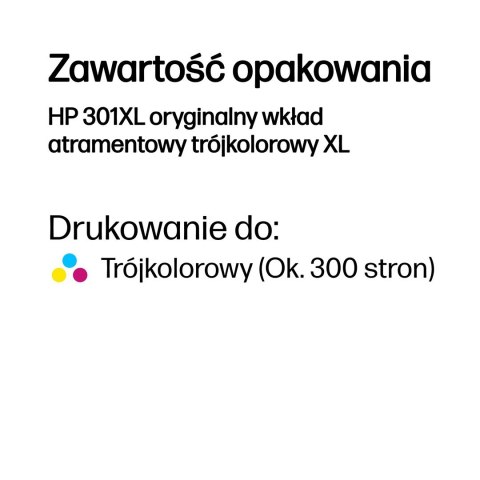 Hewlett-Packard POJEMNIK Z TUSZEM COLOR NO.301XL 6ML CH564EE HP