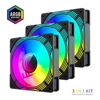 No name Gamemax Case Fan | KF300R BK | Black