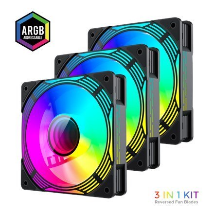 No name Gamemax Case Fan | KF300R BK | Black