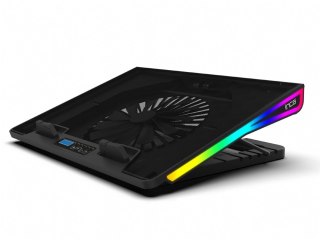 No name Inca INC-608GMS stojak na laptop Podstawka na notebooka Czarny 43,2 cm (17")