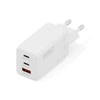 DIGITUS Digitus Ładowarka sieciowa GaN II 67W | 2x USB-C, 1x USB-A | PD 3.0, QC 3.0 | Biała