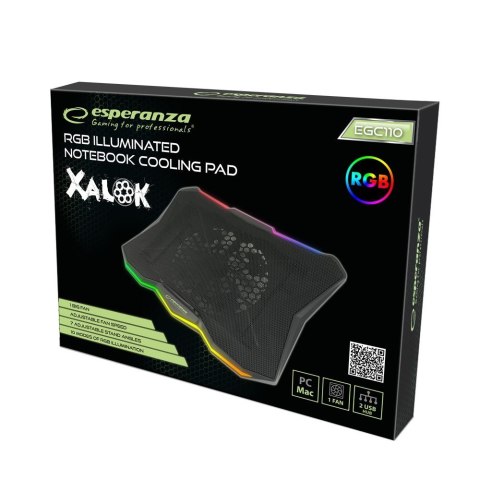 Esperanza ESPERANZA PODSTAWKA CHŁODZĄCA GAMING RGB XALOK EGC110
